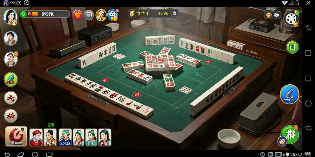 Screenshot utama 999ZK menampilkan gameplay Mahjong yang menantang dan menarik.