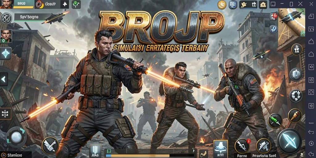 Tampilkan gameplay seru di BROJP dengan strategi tempur yang mendebarkan.
