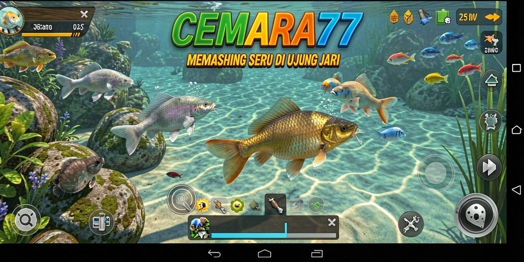 Tangkapan ikan besar di CEMARA77 dengan latar belakang indah.