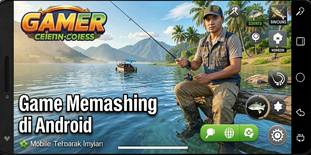 Screenshot GAMERP menampilkan aksi memancing yang seru dan grafis menawan.