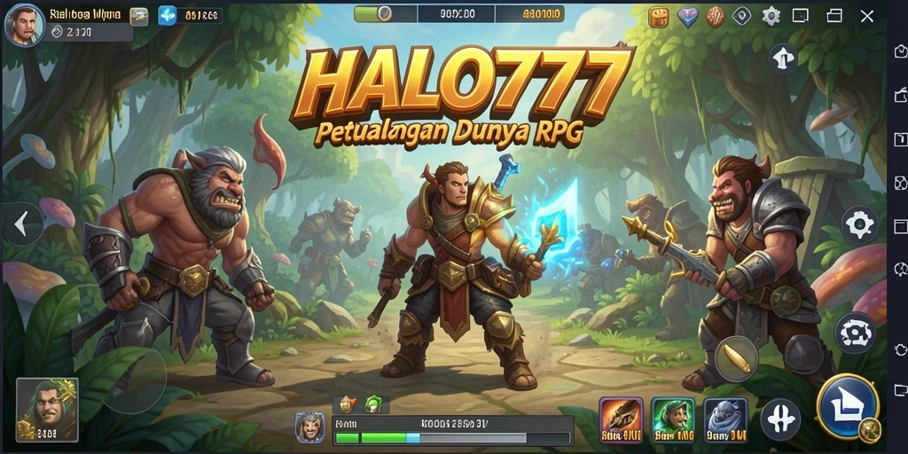 Tampilan gameplay HALO777 menampilkan petualangan RPG yang mendebarkan.