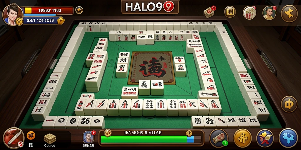 Screenshot gameplay HALO99 yang menampilkan aksi seru permainan Mahjong.