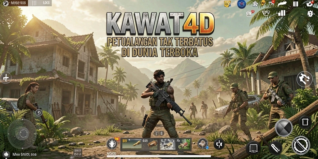 Gameplay KAWAT4D dalam dunia terbuka yang menakjubkan.