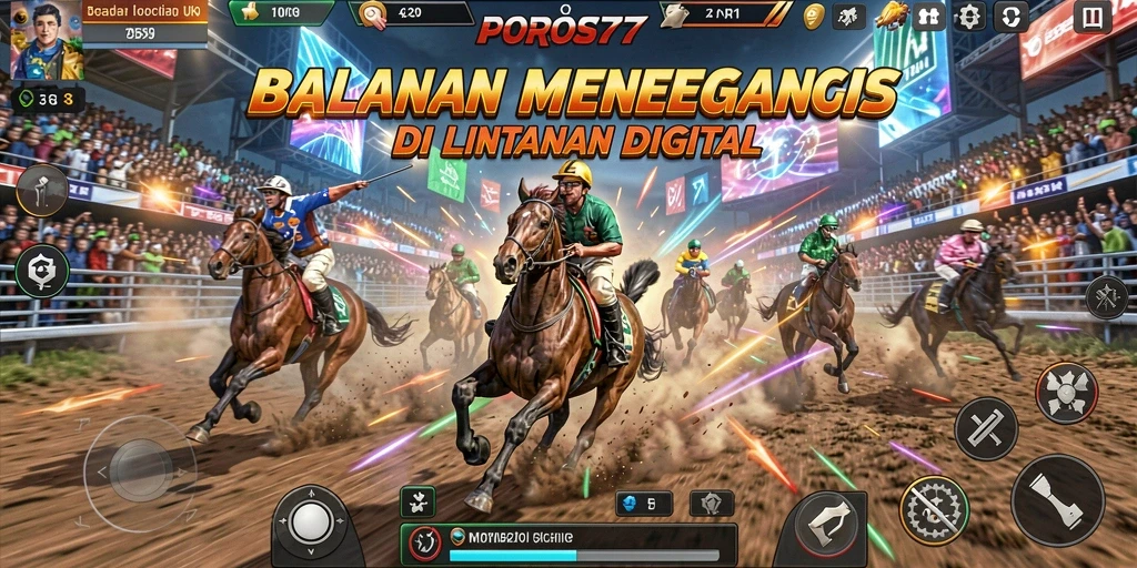 Tampilan utama gameplay POROS77 yang menegangkan dan penuh aksi.
