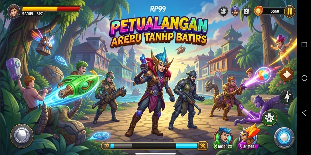 Screenshot menampilkan gameplay arcade yang seru dan mendebarkan.