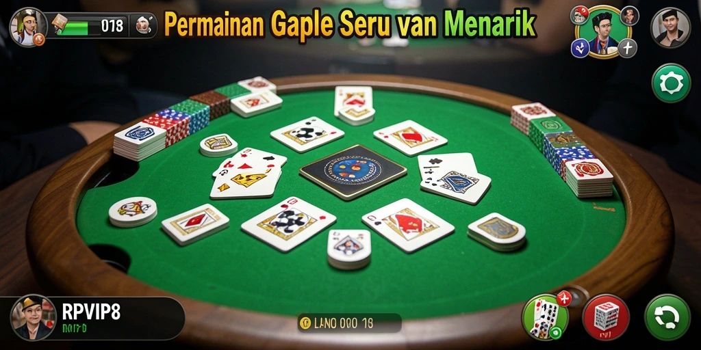 Gambaran gameplay seru Gaple di RPVIP8.