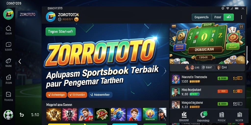 Tampilan gameplay ZOROTOTO dengan fitur taruhan yang interaktif.