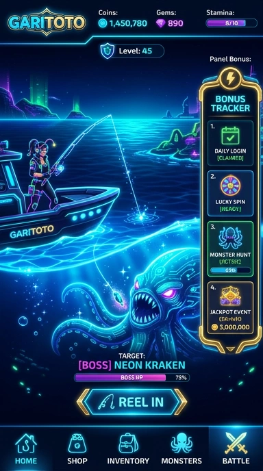 Menu kategori aplikasi di garitoto yang memudahkan pencarian.
